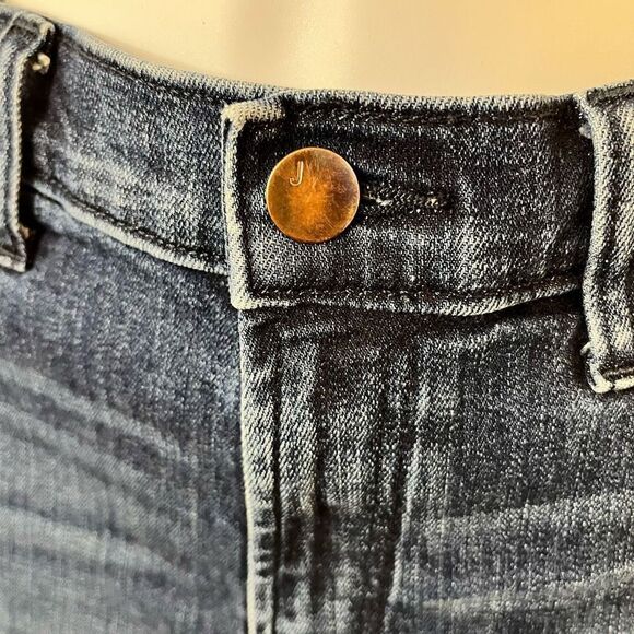 J Brand Womens Blue Medium Wash Denim Side Slit Skinny Crop Jeans Size 28 - Picture 3 of 10